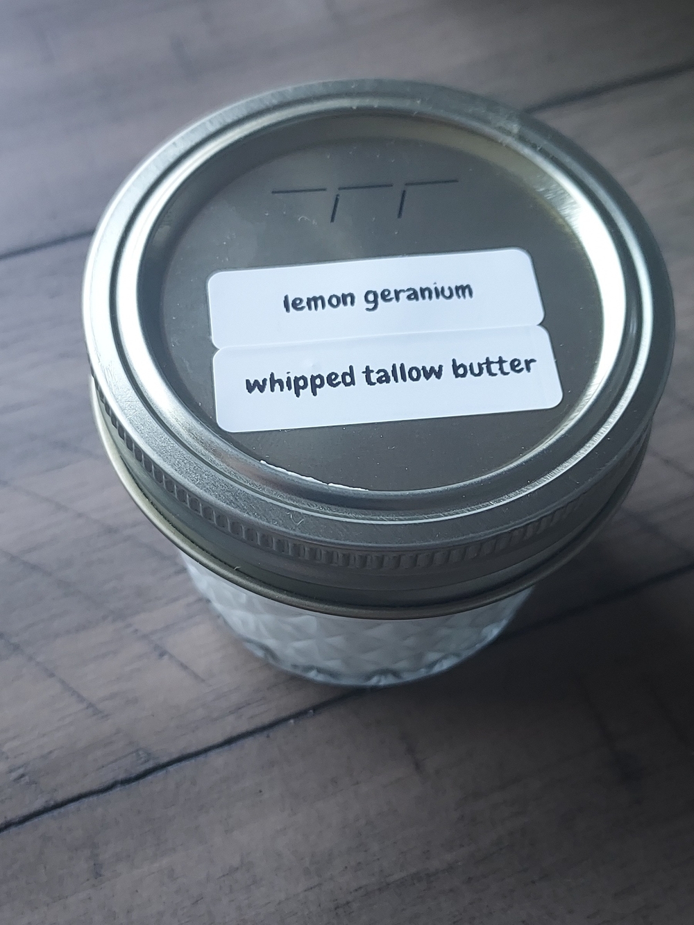 Whipped Tallow Butter- Lemon Geranium